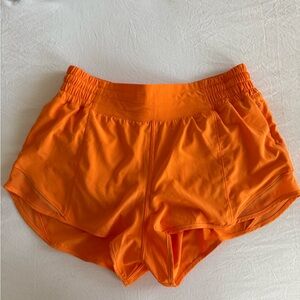 orange lulu shorts